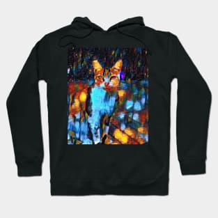 Abstract Colorful Cat Painting Hoodie